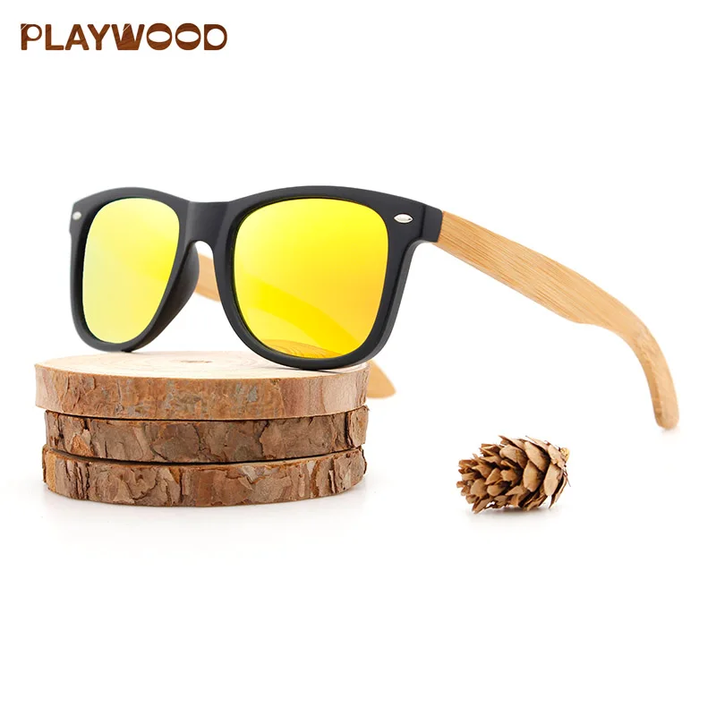
Oculos de sol Men Sunglasses Custom Logo Polarized Bamboo Wood Sunglasses 2021 