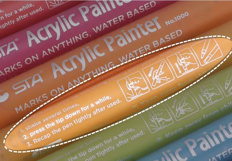 Hot selling STA marker pen water based non-toxic marker pen professional acrylic paint marker pen