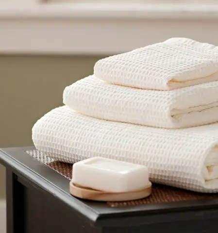 High absorb cotton waffle weave bath towel quick dry waffle linen bath towel