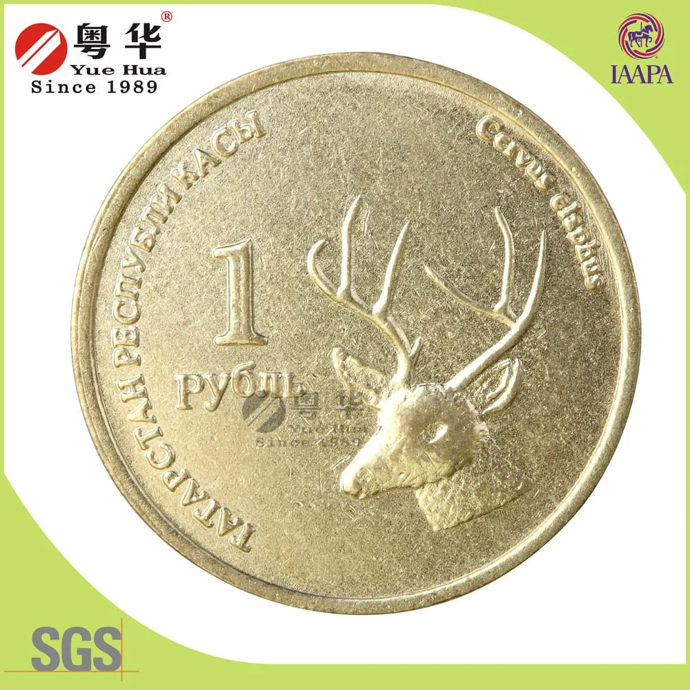 Wholesale metal gold souvenir token for gift