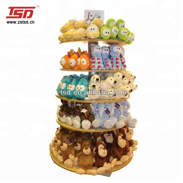 Custom store double side slatwall display,plush toy display rack,toy shop display stand