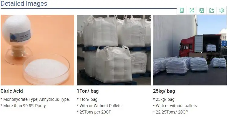 
Hot sale citric acid food additive citric acid Price factory supply 