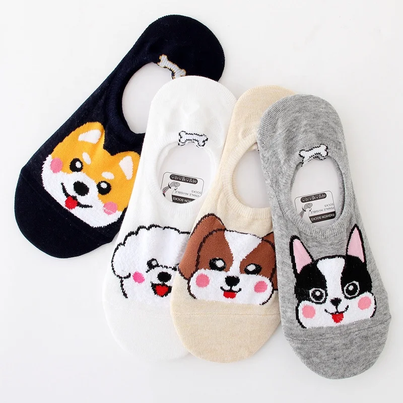 Yiwu Supplier Hosiery Women Girls Breathable Cotton Cartoon Cute Socks