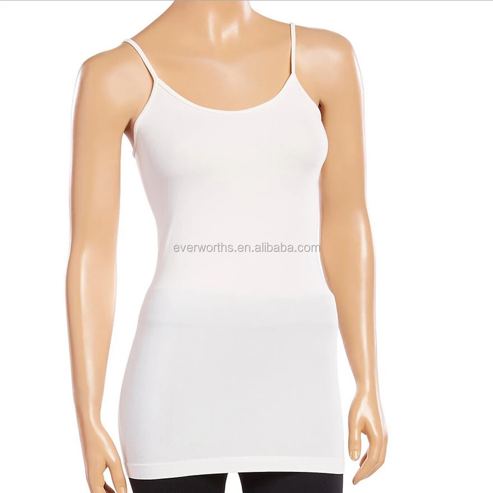 Women Seamless Tunic Length Cami Slip Dress