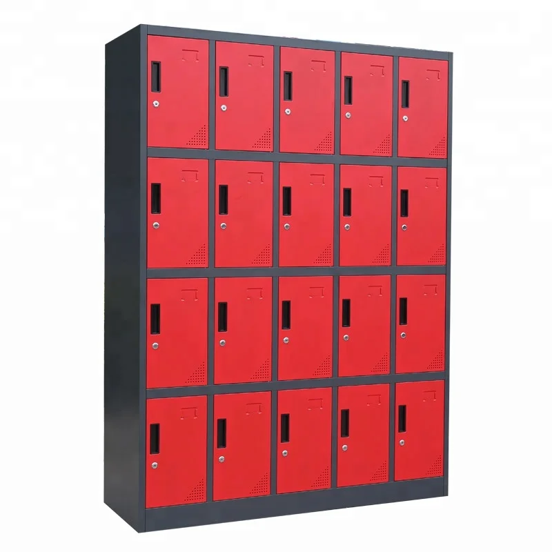 20 Door Metallic horizontal metal sports electronic gym school small metal locker