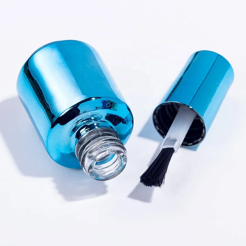 Private label chrome mirror effect empty gel nail polish bottle
