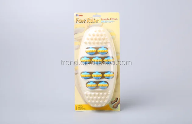 Wooden Reflexology Foot Massager Relaxing Vibrator and Spa Toy with Water Massage Balls for Baby and Adult Use
