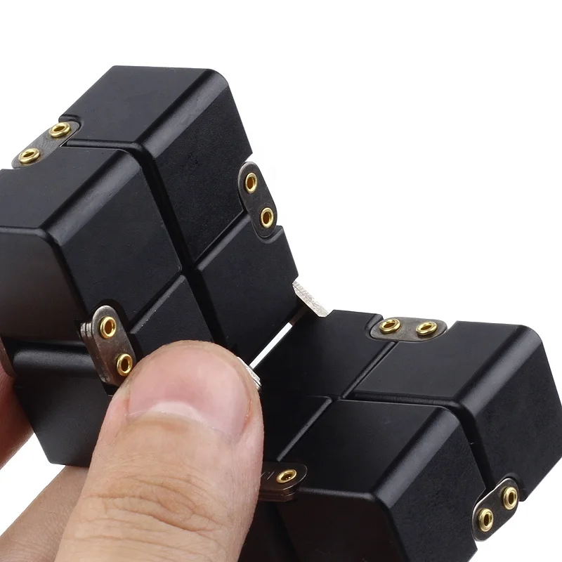 Premium Metal Infinity Cube Fidget Toy Aluminium Deformation Magical Infinite Cube Fidget Toys Stress Reliever for EDC Anxiety