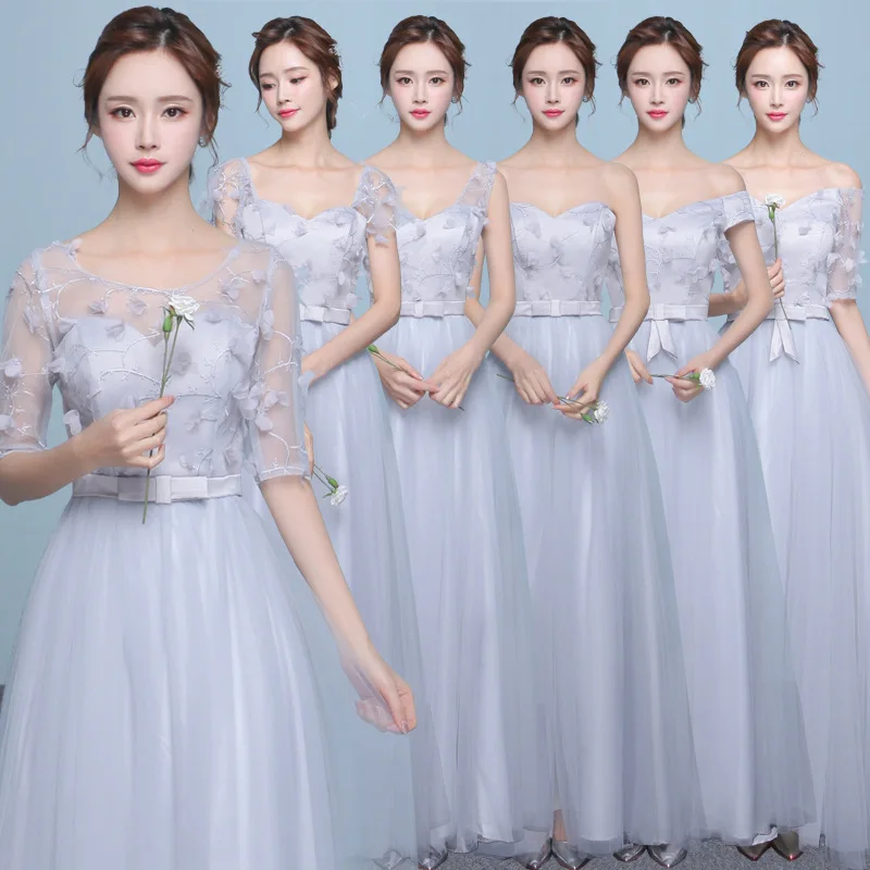 
ZH1133L 2019 long flower sisters wedding custom evening prom dress bridesmaid dress 