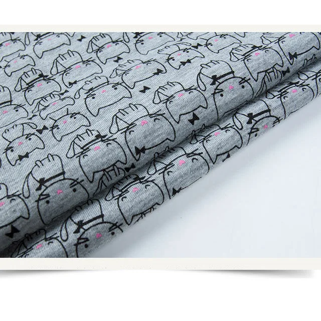 shaoxing circular melange polyester spandex single jersey textile printed knitting fabric for garment