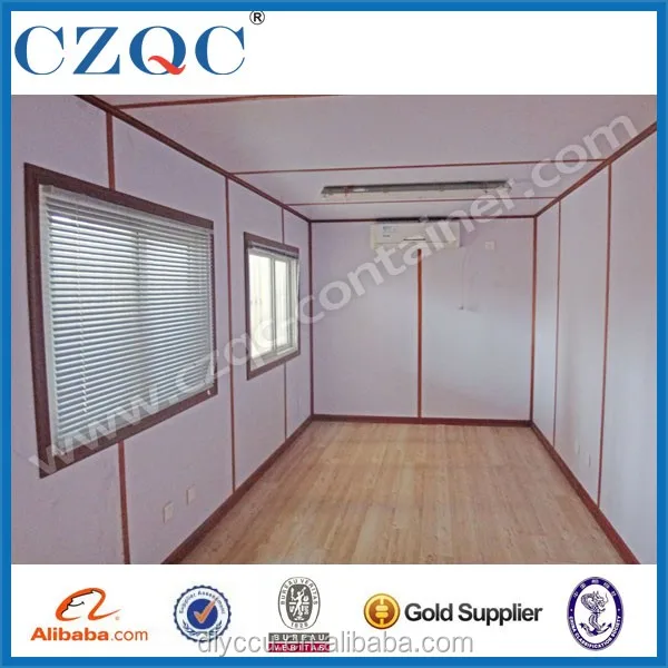 Steel container house 20ft with wooden floor container homes from China