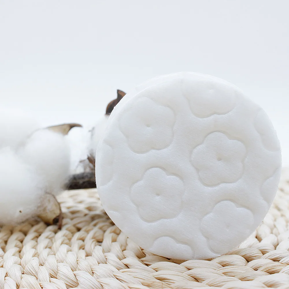 Hypoallergenic Cosmetic Toner Disposable Cotton Pads Round Makeup Remove