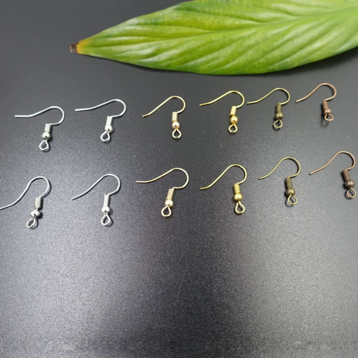Brass Ear Hook Clasp Dangle Earring Findings For Jewelry Making Supplies