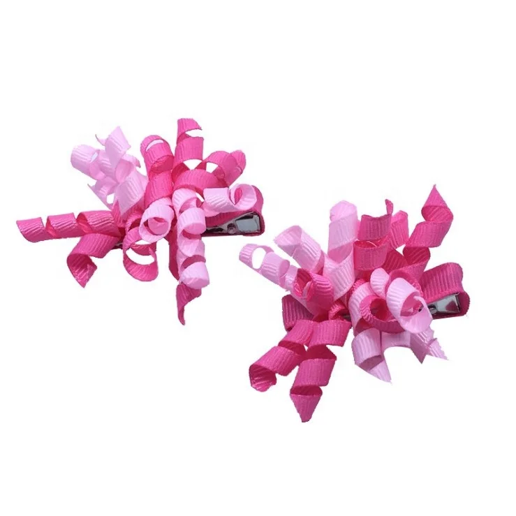 2inch colorful girl korker bows hair clip