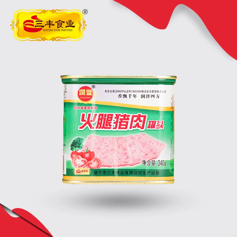340g Runfeng ham pork luncheon meat Canned
