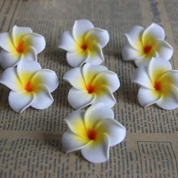 Foam Artificial Plumeria Rubra Flower Heads Frangipani Wedding Decoration Flowers