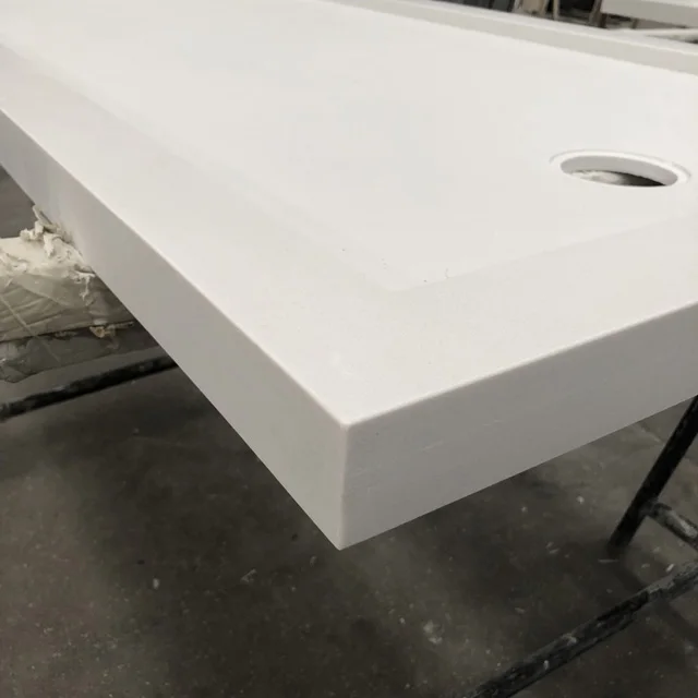 white quartz bathroom shower tray