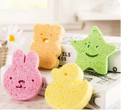 Натуральная мягкая губка для малышей, милые и разные формы, целлюлозная губка для купания