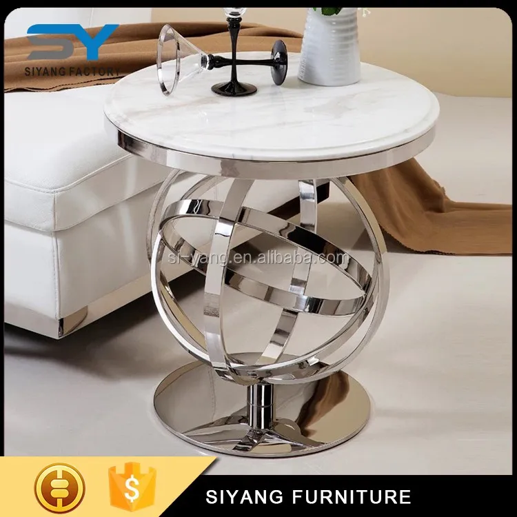 Металлические полосы стул сторона столик РП мраморный столик JJ026