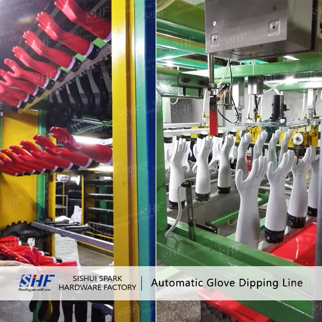 Long Sleeve (Knitting/Sewing)Sandy/Foam Glove Production Line/glove dipping machine