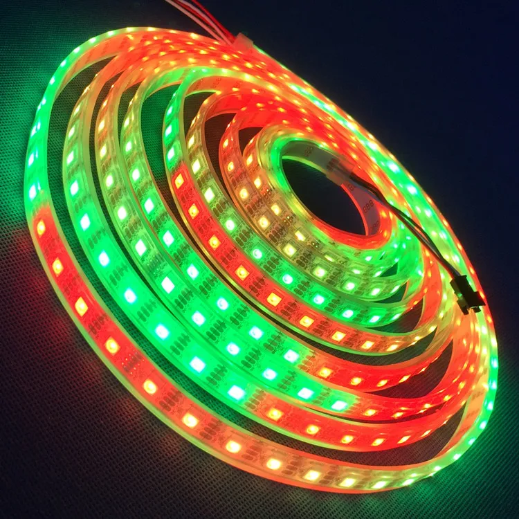 5050 RGBW Flexible 5V USB Powered Led Strip 25 Meter Programmable Apa 102 Led 144 Strip