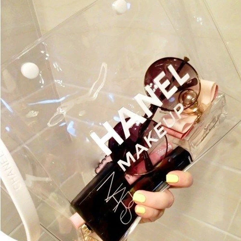 China Supplier   Waterproof Transparent Clear Cosmetic Zip lock Bag PVC Zipper Bag