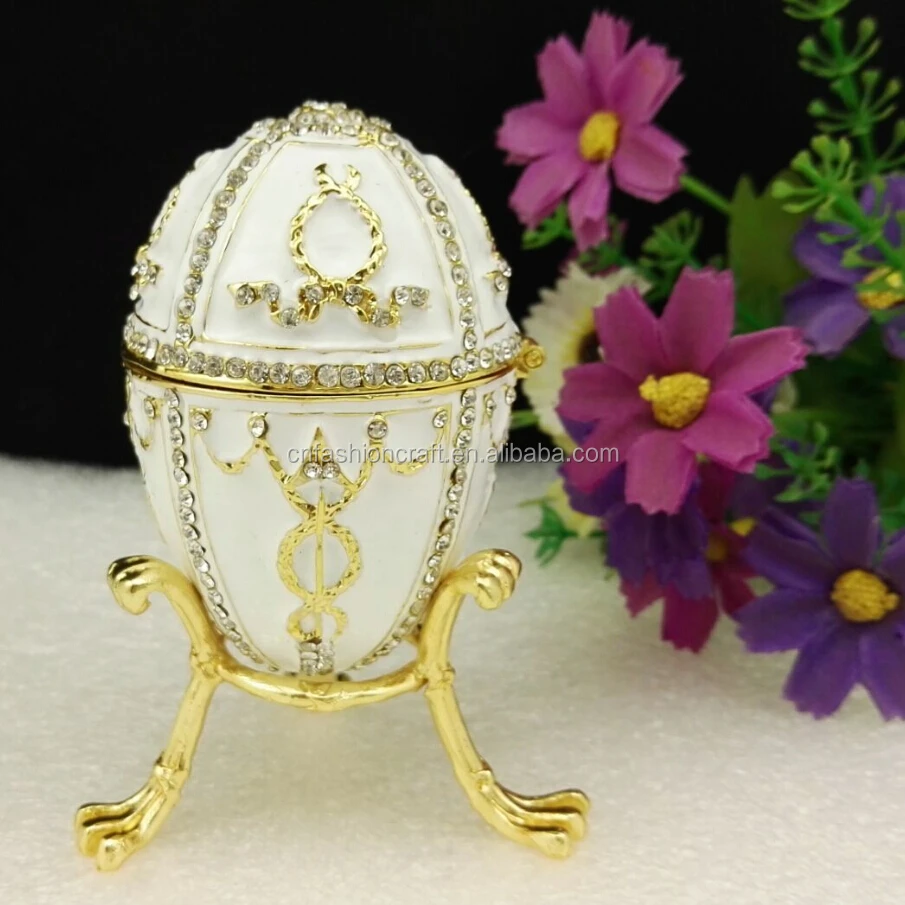 white color Egg Shape jewelry gift boxes Faberge egg/wedding gift Easter egg