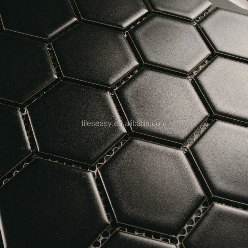 Hexagon white ceramic mosaic tiles for swimming pool and bathroom