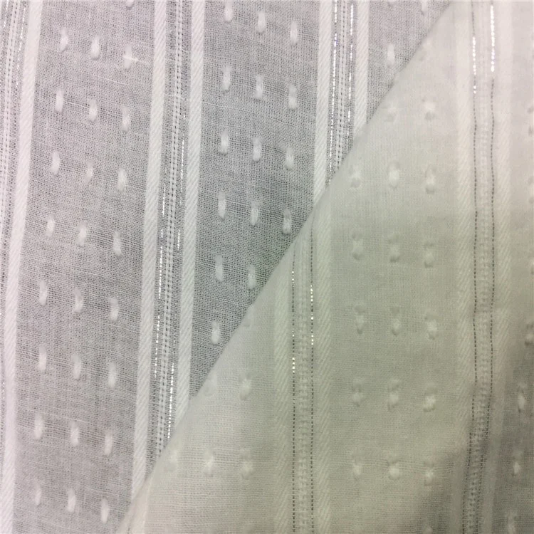 Shinning lurex fabric cotton lurex fabric cotton dobby fabric for cloth