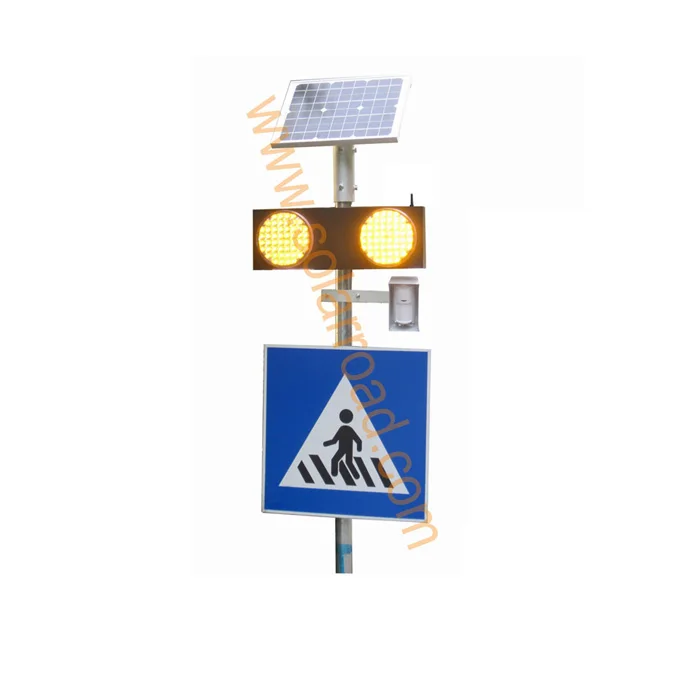 Solar Traffic Warning Sign Solar Pedestrian Crossing Warning Light