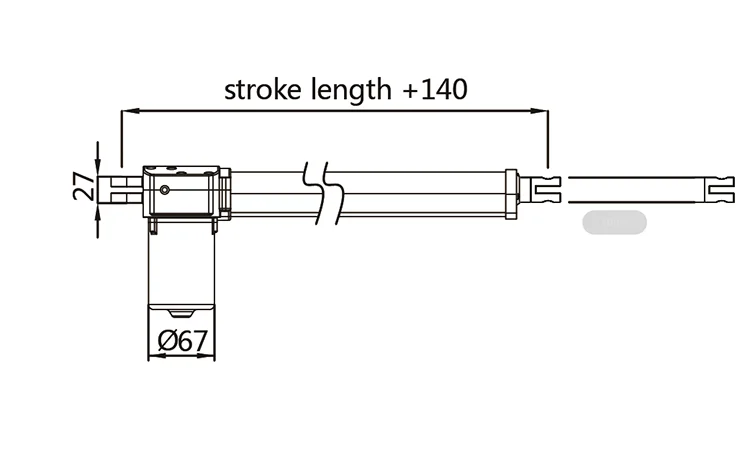 Electric chair/sofa/bed mechanism linear actuator