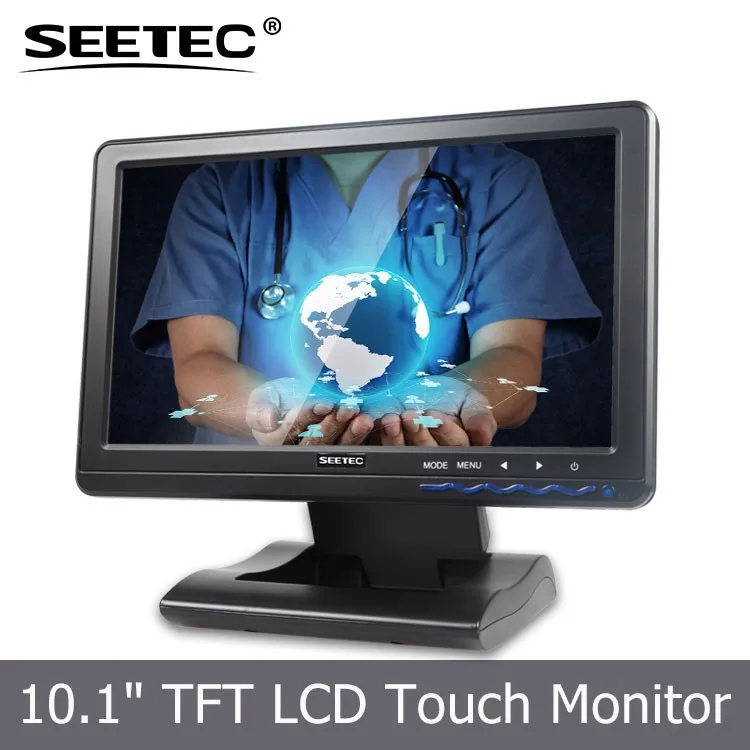
10.1 inch tft touchscreen stand along bracket mounting cctv lcd monitor with hdmi input 
