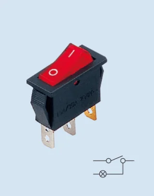 3 pins 125 В KCD3-101N 6A красный Подсветкой Перекидной Переключатель для бытовой техники