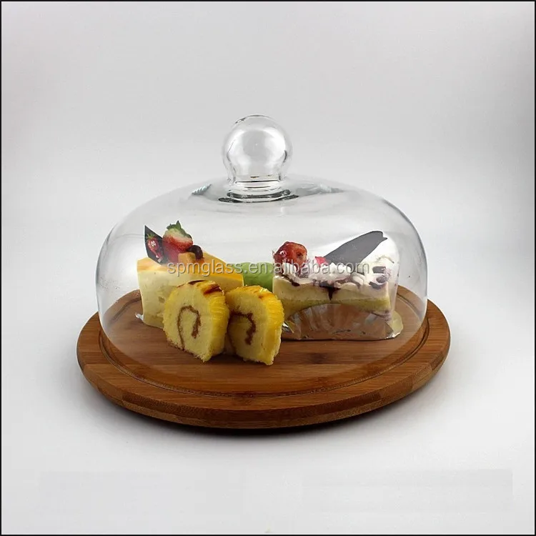 glass dome cover as glass cake cover popular used with glass cover