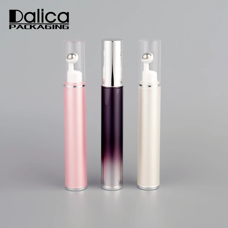 
Custom Color Airless Syringe 10ml/15ml Eye Cream Plastic Roll on Bottle 