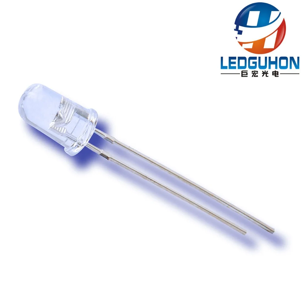 wholesale round 5mm long legs highlighted yellow transparent light-emitting diode