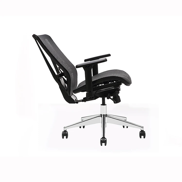 Современный полноразмерный сетчатый офисный стул офисное кресло эргономичного дизайна с скользящим сетчатым сиденьем