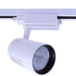 Factory Price Modern Aluminum Housing Adjustable Beam Rail Fixture Dimmable Linear 15W 30W 40W COB Ceiling Spot LED Track Light