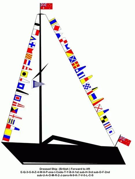 Custom International Code Marine Signal Nautical Ensign Polyester Bunting Orange Wind Yacht Ship Boat Flags with rope and toggle