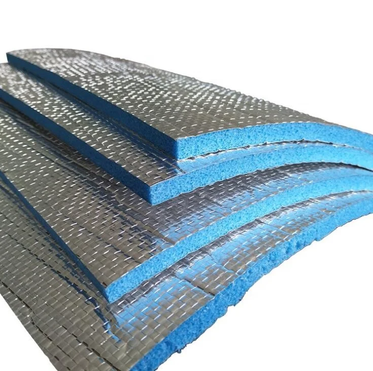 Hot Sale Reflective fireproof radiant barrier aluminum foil EPE/XPE foam backed insulation roll