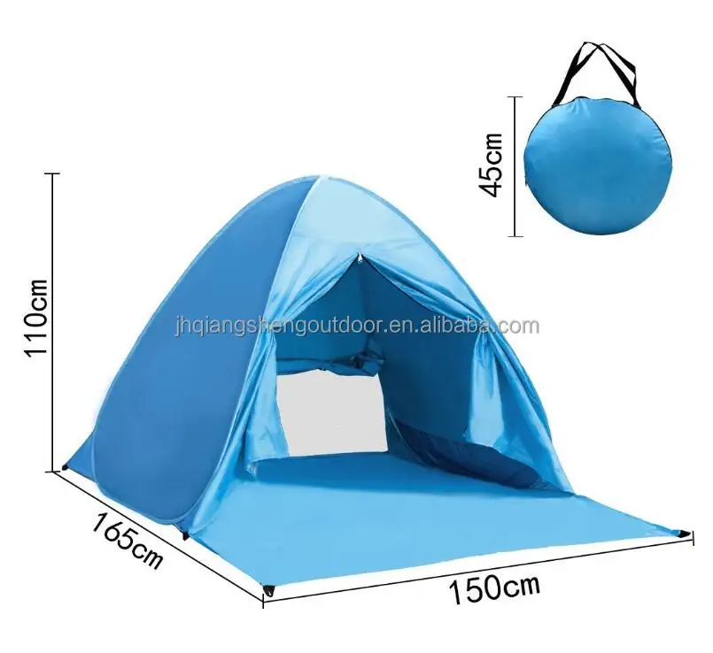 Pop Up Tent Rusee Instant Portable Camping Tents 2 3 Person Fishing Anti UV Beach Shelter Outdoor Automatic Cabana Beach Tent