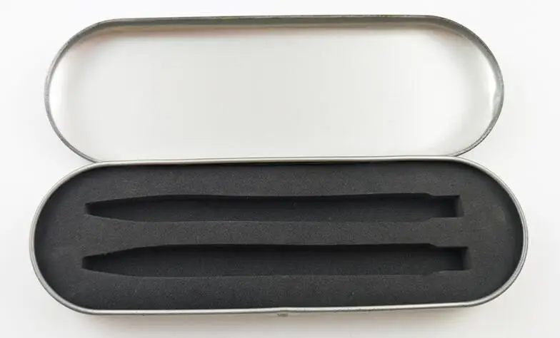 
Metal Hinged Tin Stationery Box Small Pencil Case Rectangular Empty Hinged Tins Box Containers Storage Silver Tin Pencil Case 