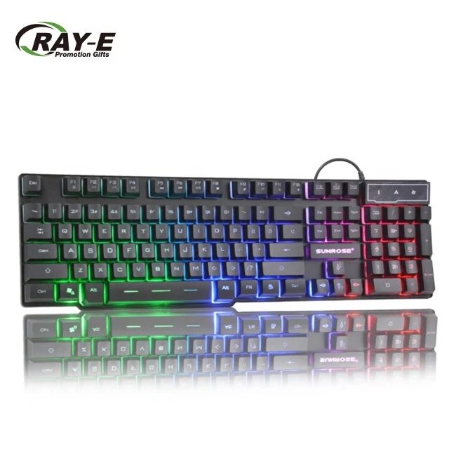 Russian 104 luminous keyboard Russian luminous mechanical feel keyboard three-color rainbow mechanical keyboard