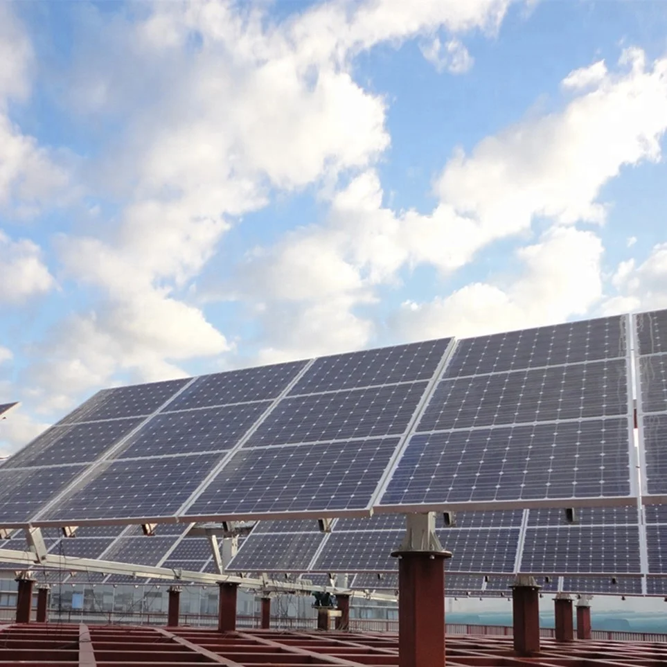 5kw automatic flat single axis sun tracker solar tracking system with hot galvanizing