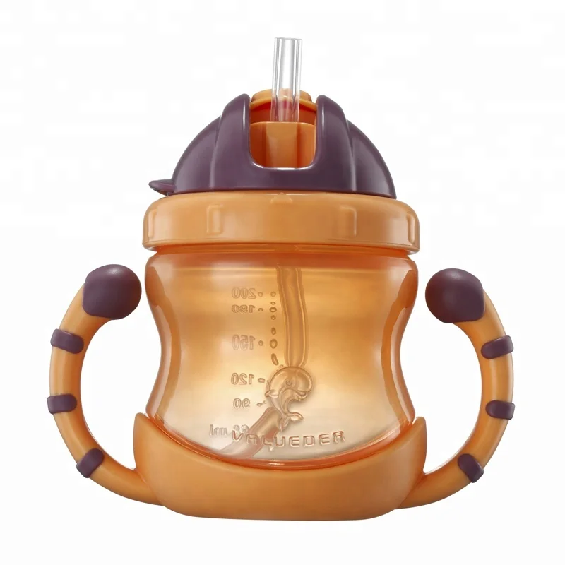 
BPA free funny baby training cup drinking water baby cup with straw 