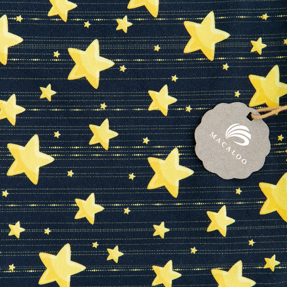 Custom fabric printing stretch cotton jersey knit cloth material fabric