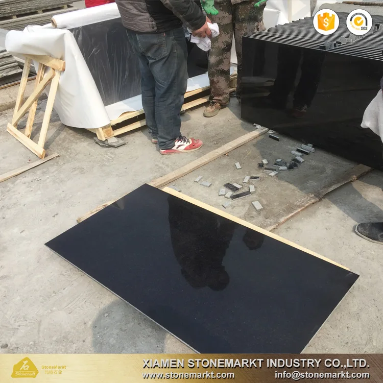 Polished 120*60*1cm China black granite tile