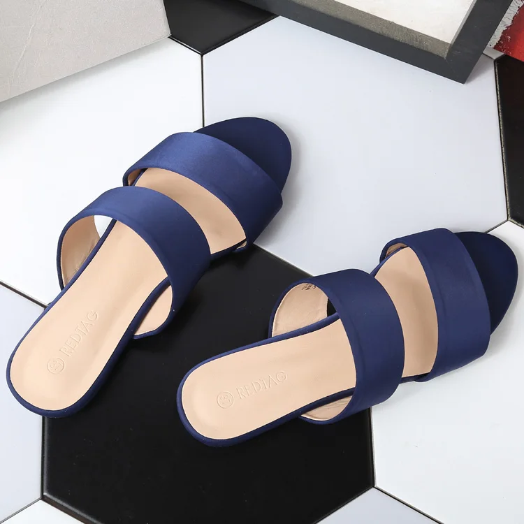 low MOQ women summer slipper ladies shoes flat fashion slipper for lady