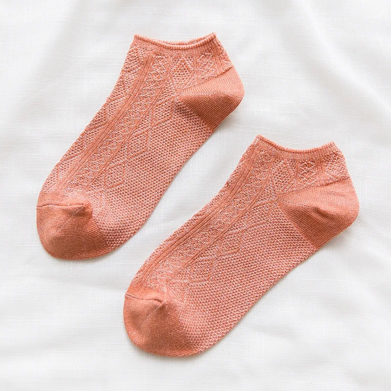 
Glitter Women Fashionable Gold Silk Colorful Casual Shining Socks 