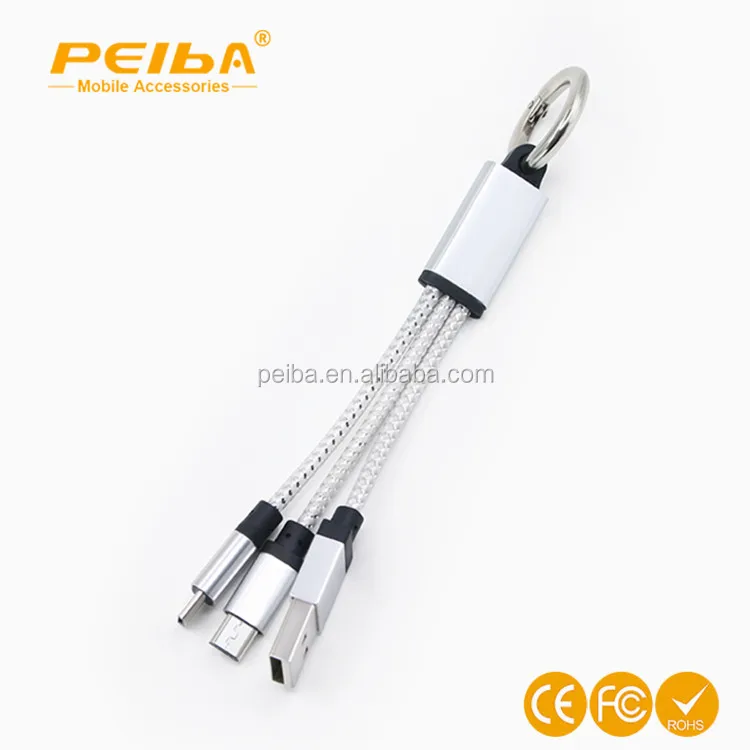 
China portable all in one flat mini high speed multi charger colorful micro usb 2.0 cable all in one usb data cable 